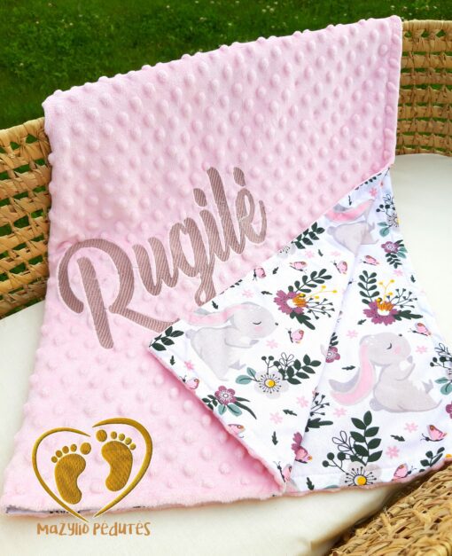 PLEDAS SU IŠSIUVINĖTU VARDU SUSIKURK PATS! (SU MEDVILNĖS PAŠILDINIMU)